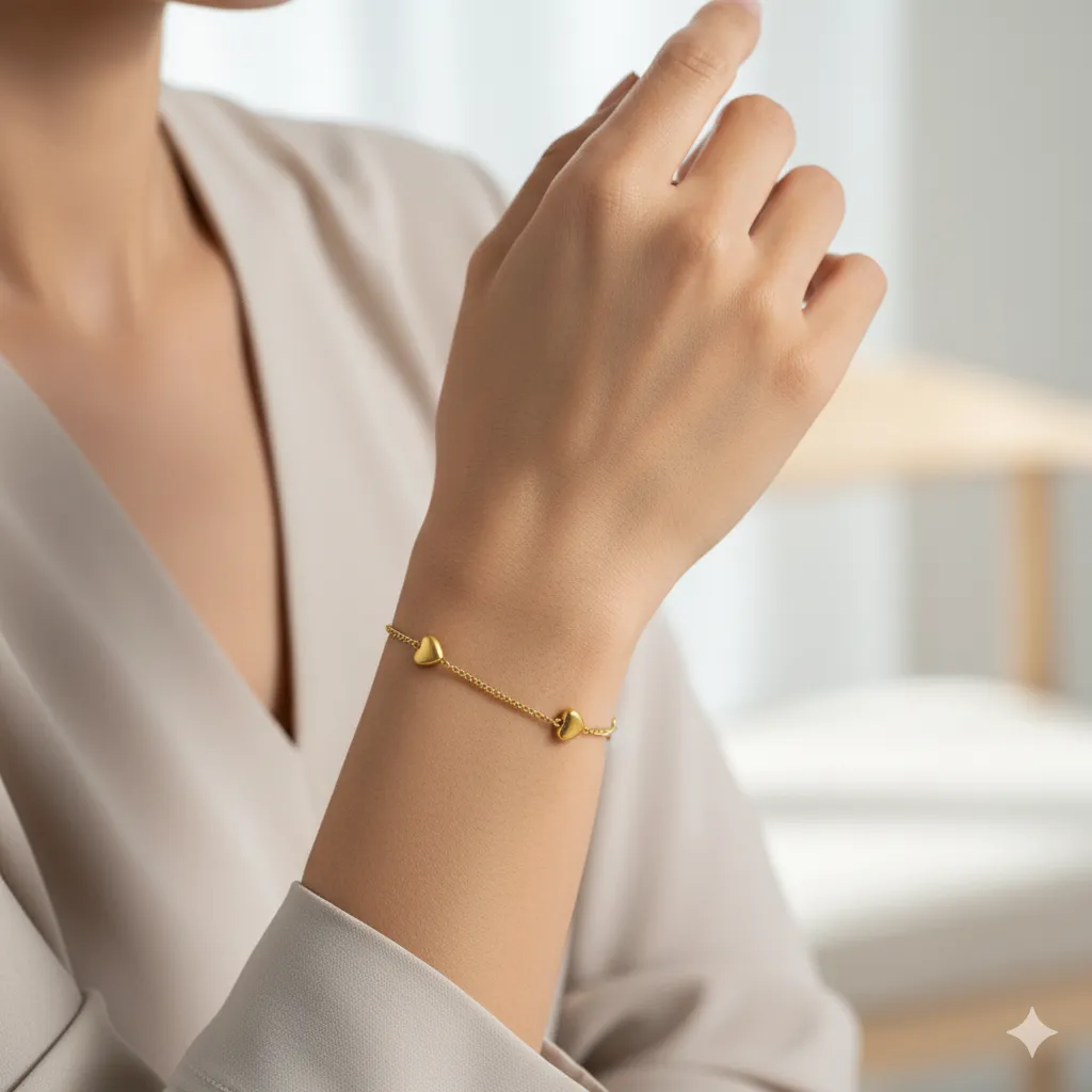 heart chain bracelet